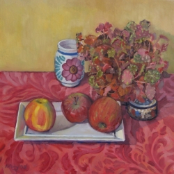Apples in White Dish