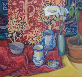 Lillies in Thin Vase