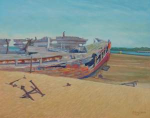 Wreck on Taw Estuary
